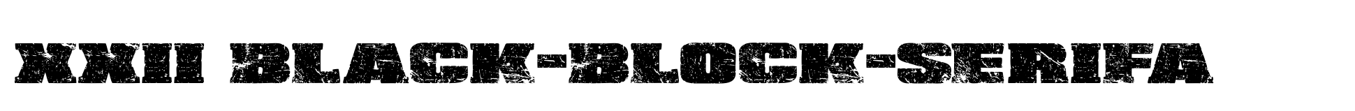 XXII BLACK-BLOCK-SERIFA